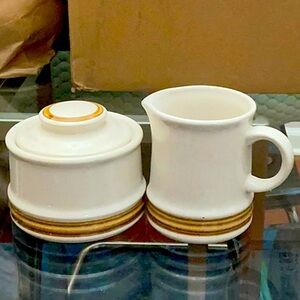 Vintage Sugar Bowl & Creamer